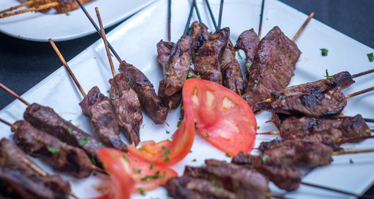 Pickle-Brined Beef Skewers Recipe